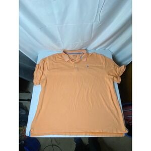 IZOD Peachy orange Polo Shirt‎ Short Sleeve Casual Everyday Menswear 5xl